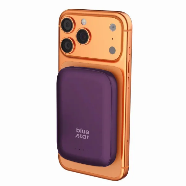 Power Bank Blue Star Slim DG-P8, 5000 mAh, Compatible with Magsafe, 15W, Burgundy 3