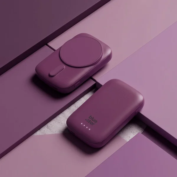 Power Bank Blue Star Slim DG-P8, 5000 mAh, Compatible with Magsafe, 15W, Burgundy 4