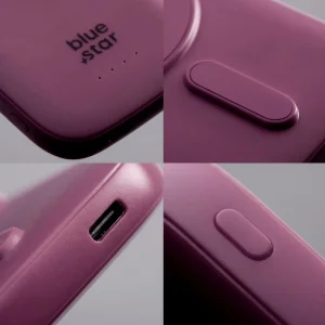 Power Bank Blue Star Slim DG-P8, 5000 mAh, Compatible with Magsafe, 15W, Burgundy 5