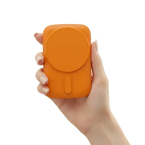 Power Bank Blue Star Slim DG-P8, 5000 mAh, Compatible with Magsafe, 15W, orange 4