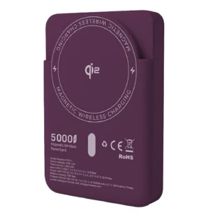 Power Bank MagSafe Forcell F-Energy MagStand F5K10 Qi2 QC3.0 PD 20W 5000 mAh - Burgundy 2
