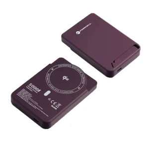 Power Bank MagSafe Forcell F-Energy MagStand F5K10 Qi2 QC3.0 PD 20W 5000 mAh - Burgundy