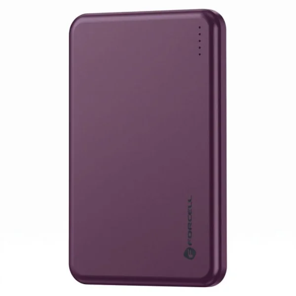 Power bank, compatible with Magsafe Forcell F-Energy Slim F5K9, Qi2, QC4.0, PD3.0, 15W, 5000 mAh, burgundy 3