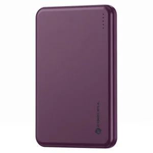 Power bank, compatible with Magsafe Forcell F-Energy Slim F5K9, Qi2, QC4.0, PD3.0, 15W, 5000 mAh, burgundy 3