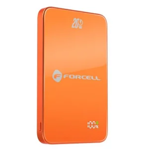Power Bank, compatible with Magsafe Forcell F-Energy SuperSlim F5K8, Qi2, QC4.0, PD3.0, 15W, 5000 mAh, orange 5
