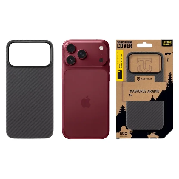 Калъф Tactical MagForce Aramid Cover за iPhone 18 Pro, черен 4