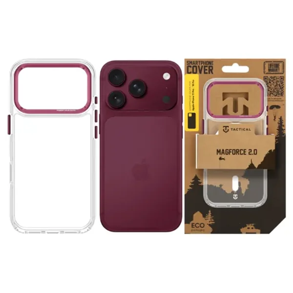 Tactical MagForce 2.0 Cover case for iPhone 18 Pro Max, burgundy 6