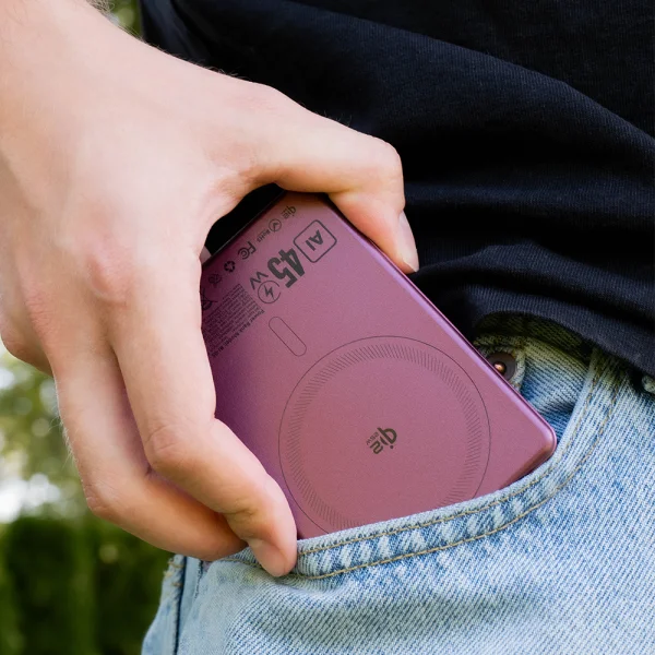 Външна батерия Blavec 10000mAh BJ-05 Ultra, Type C, Qi2.2, 25W + PD, 45W, лилав 4