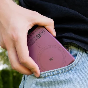 Външна батерия Blavec 10000mAh BJ-05 Ultra, Type C, Qi2.2, 25W + PD, 45W, лилав 4