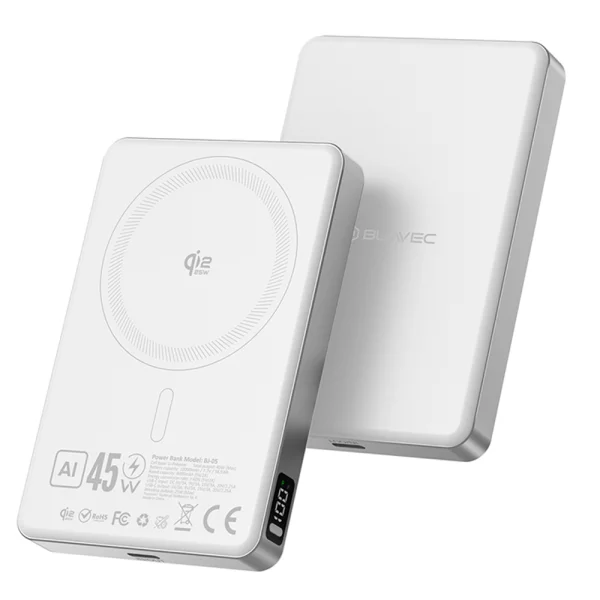Power Bank Blavec 10000mAh BJ-05 Ultra, Type C, Qi2.2, 25W + PD, 45W, white 2
