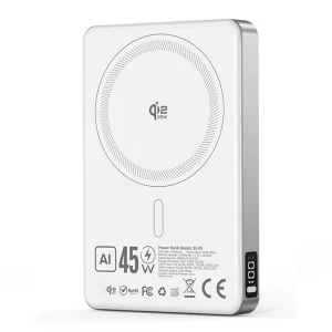 Power Bank Blavec 10000mAh BJ-05 Ultra, Type C, Qi2.2, 25W + PD, 45W, white 4