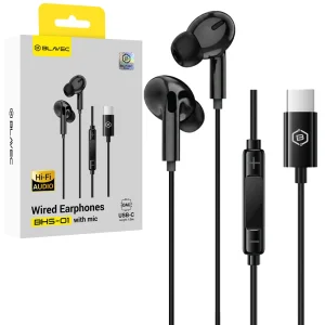 Blavec BHS-01 Type-C Headphones, DAC, BHS01-B, black