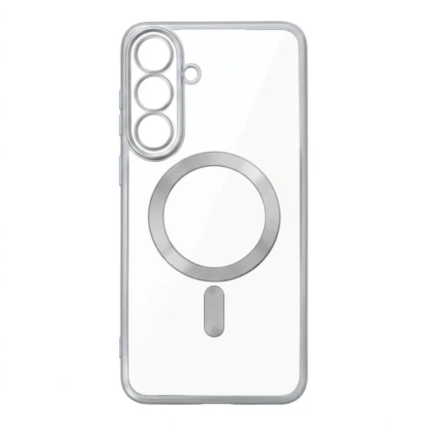 Калъф Electro Mag Cover, съвместим с Magsafe за Samsung Galaxy S26 FE, сребърен 3