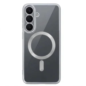 Калъф Electro Mag Cover, съвместим с Magsafe за Samsung Galaxy S26 FE, сребърен