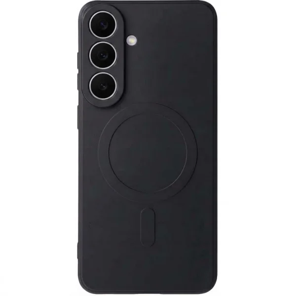Калъф Silicone Mag Cover, съвместим с Magsafe за Samsung S26 FE, черен 1