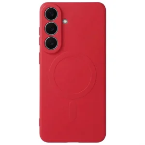 Калъф Silicone Mag Cover, съвместим с Magsafe за Samsung S26 FE, червен