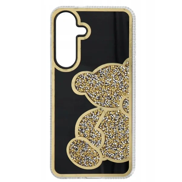 Удароустойчив калъф Teddy Bear за Samsung S26 FE , златен 2