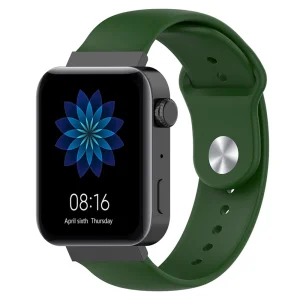 Универсална силиконова каишка 18mm Quick-Release за Huawei Watch GT 7 41mm / Xiaomi Mi Watch, тъмно зелен