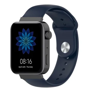 Универсална силиконова каишка 18mm Quick-Release за Huawei Watch GT 7 41mm / Xiaomi Mi Watch, тъмно син