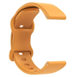 Универсална силиконова каишка 18mm Butterfly Shape, жълт 2