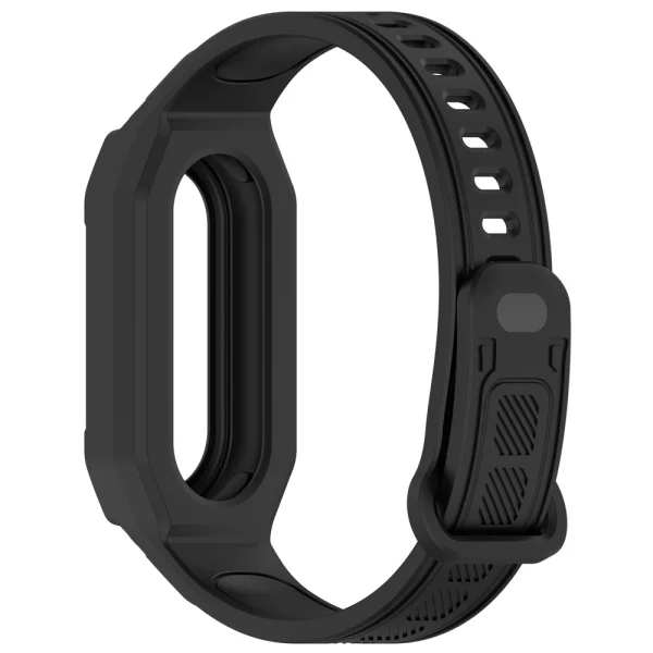 Silicone strap Integrated with Protective for Xiaomi Smart Band 9/8, black 3