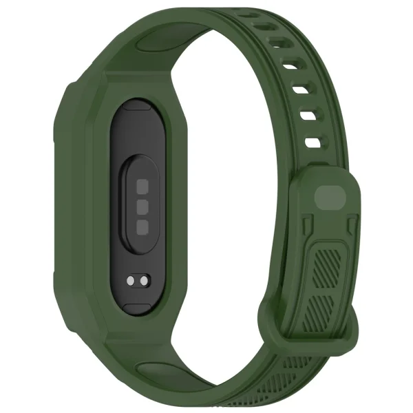 Силиконова каишка Integrated with Protective за Xiaomi Smart Band 9/8, зелен 2
