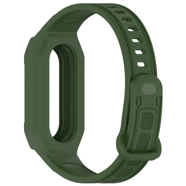 Силиконова каишка Integrated with Protective за Xiaomi Smart Band 9/8, зелен 3
