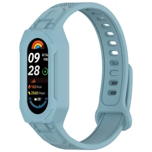 Silicone strap Integrated with Protective for Xiaomi Smart Band 9/8, blue