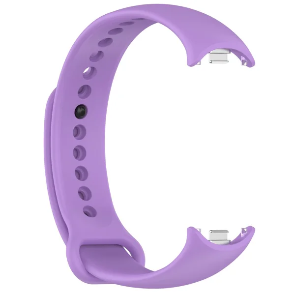 Metal Connector Silicone Strap for Xiaomi Smart Band 9/8, purple 4