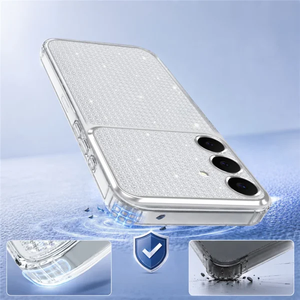 Diamond Glitter Texture case for Samsung Galaxy S26 FE, transparent 4