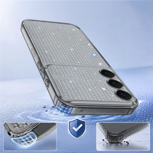 Diamond Glitter Texture Case for Samsung Galaxy S26 FE, black 4