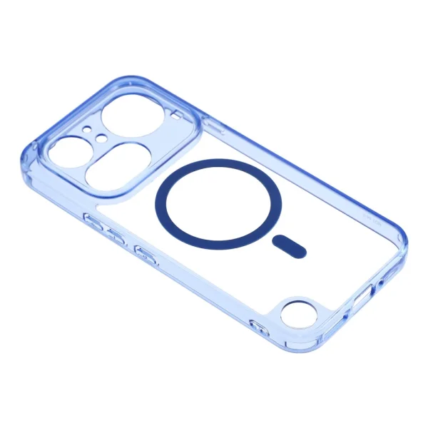 PC + TPU Magnetic case for Nothing Phone (4a) Pro, transparent-blue 4