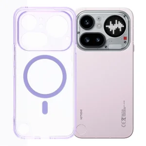 Case PC + TPU Magnetic for Nothing Phone (4a) Pro, transparent-purple