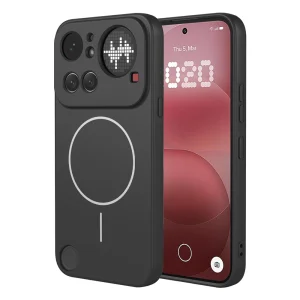 Калъф, съвместим с Magsafe Slim Silicone за Nothing Phone (4a) Pro, черен