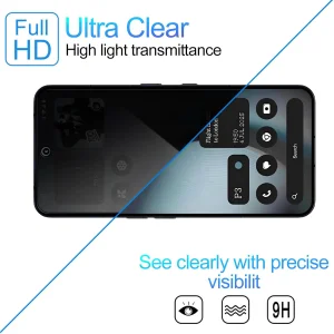 5D Full Glue Privacy Tempered Glass Protector for Nothing Phone (4a) Pro, black 3