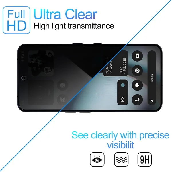 Стъклен Протектор 5D Full Glue Privacy да Nothing Phone (4a), черен 3