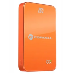 Външна батерия, съвместима с Magsafe Forcell F-Energy SuperSlim F10K8, Qi2, QC4.0, PD3.0, 10000 mAh, оранжев 3