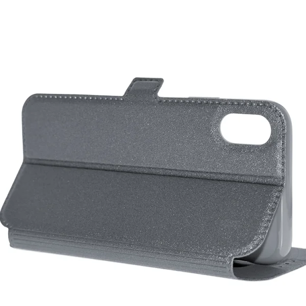 Side opening wallet case BOOK POCKET for IPhone X / 10 , Gray 2