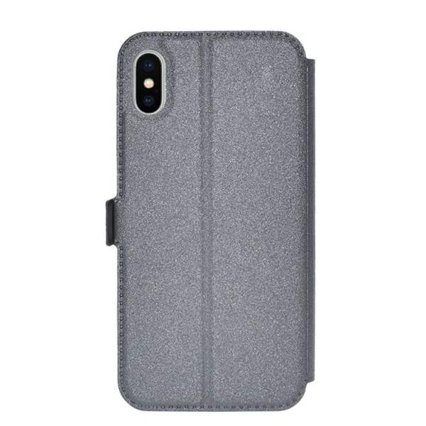 Side opening wallet case BOOK POCKET for IPhone X / 10 , Gray 3