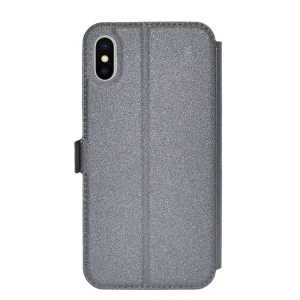 Side opening wallet case BOOK POCKET for IPhone X / 10 , Gray 3