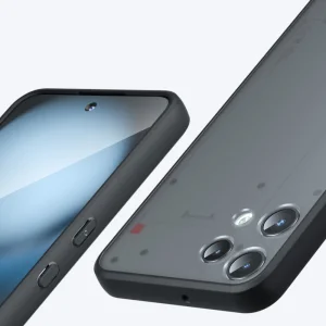 Skin-Touch Matte Case for Nothing Phone (3a) Lite, transparent-black 3