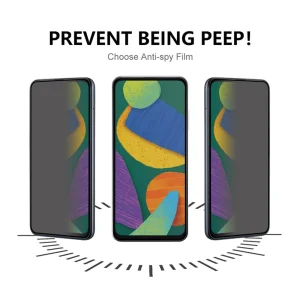 5D Full Glue Privacy Glass Screen Protector for iPhone Duo, black 3