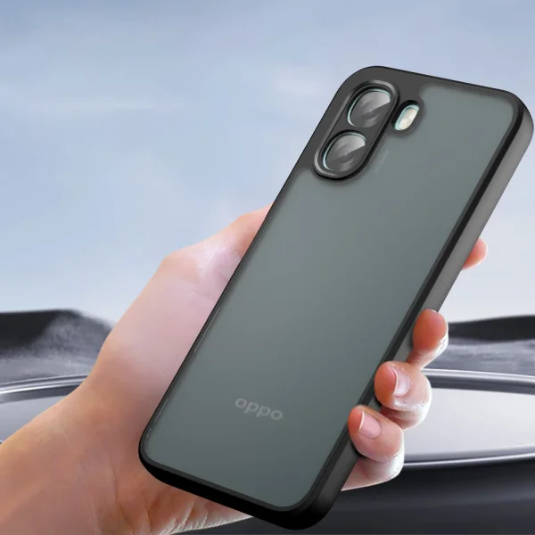 Калъф Skin-Touch Matte за Oppo A6x 4G/A6x 5G, прозрачен-черен 4