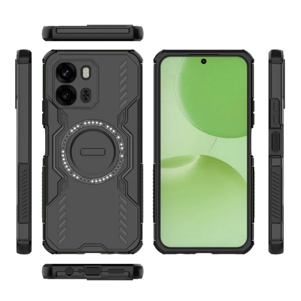 Shockproof case Butterfly Armor Magnetic for Oppo A6x 5G, black 3