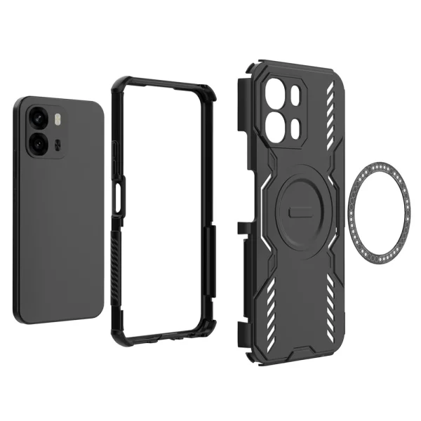 Shockproof case Butterfly Armor Magnetic for Oppo A6x 5G, black 5