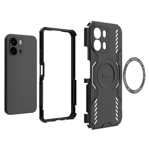 Shockproof case Butterfly Armor Magnetic for Oppo A6x 5G, black 5