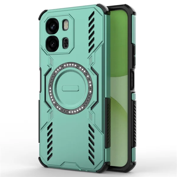 Удароустойчив калъф Butterfly Armor Magnetic за Oppo A6x 5G, зелен 2