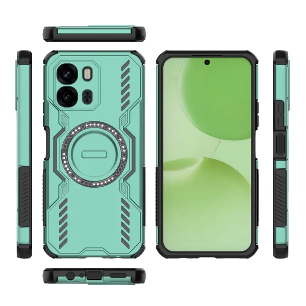Удароустойчив калъф Butterfly Armor Magnetic за Oppo A6x 5G, зелен 3