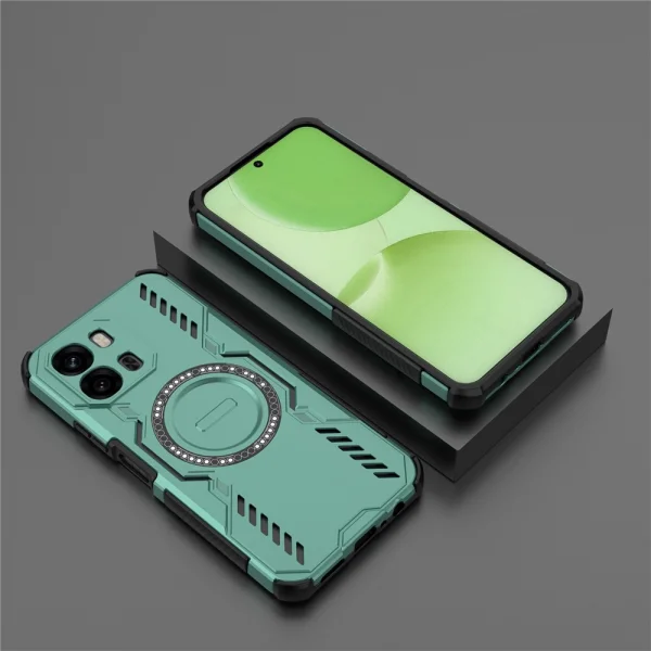 Удароустойчив калъф Butterfly Armor Magnetic за Oppo A6x 5G, зелен 4