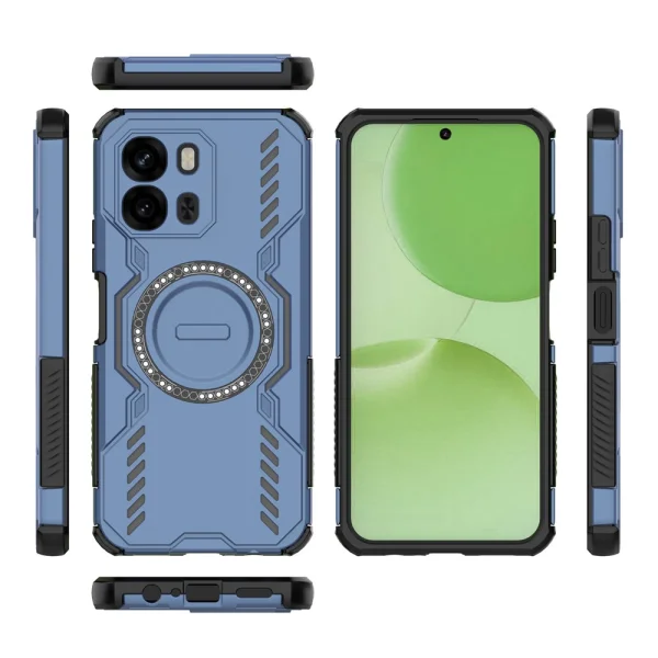 Shockproof case Butterfly Armor Magnetic for Oppo A6x 5G, blue 3